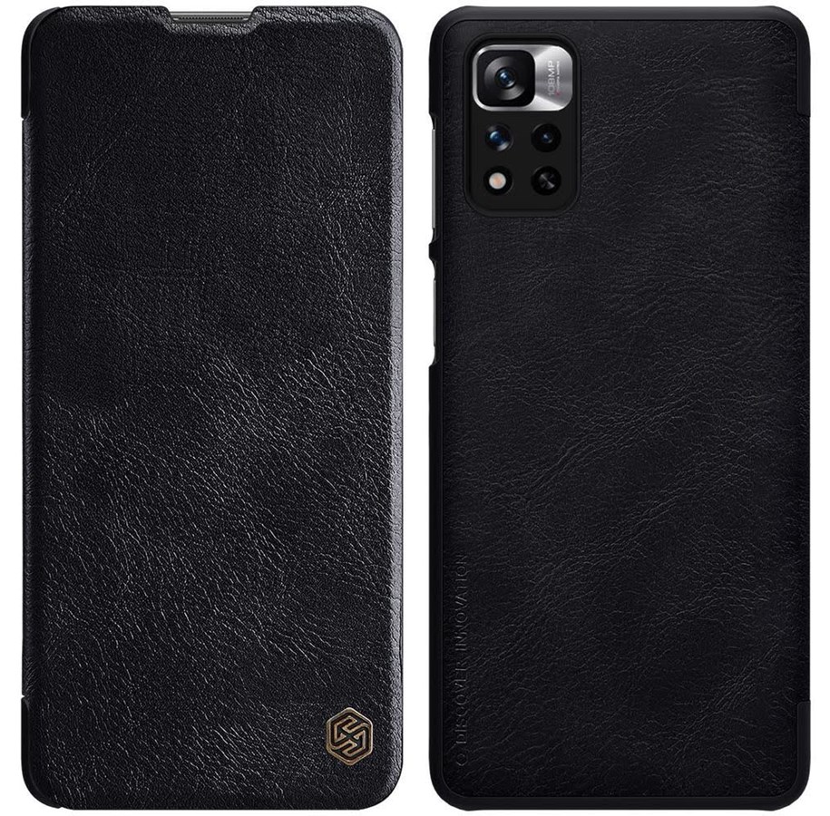 Telefon - Pokrowiec i etui - Nillkin  Qin Case for Xiaomi Redmi Note 11 Pro+ (China) / Redmi Note 11 Pro (China) / Mi11i HyperCharge Flip - Black - 6902048234963