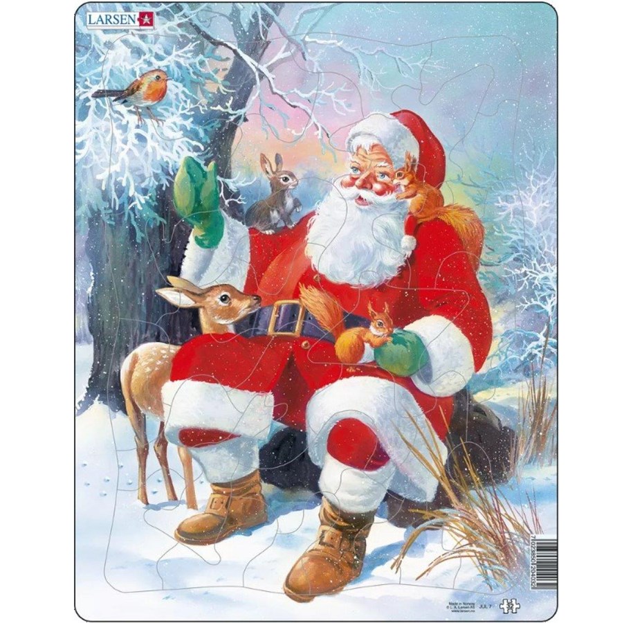 Puzzle - Larsen Puzzles Santa with Animals (32) - LA-JUL7