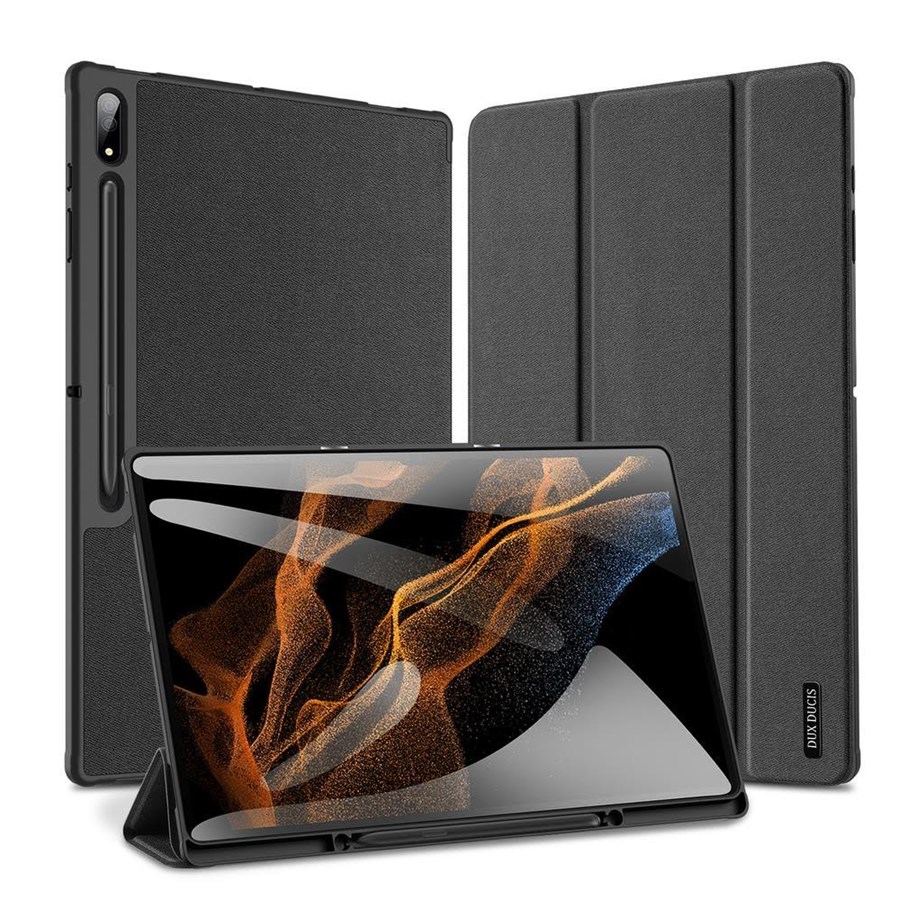 Telefon - Pokrowiec i etui - Dux Ducis  Domo Foldable Tablet Case Cover with Smart Sleep Stand Samsung Galaxy Tab S8/S9 Ultra Black - 6934913000793