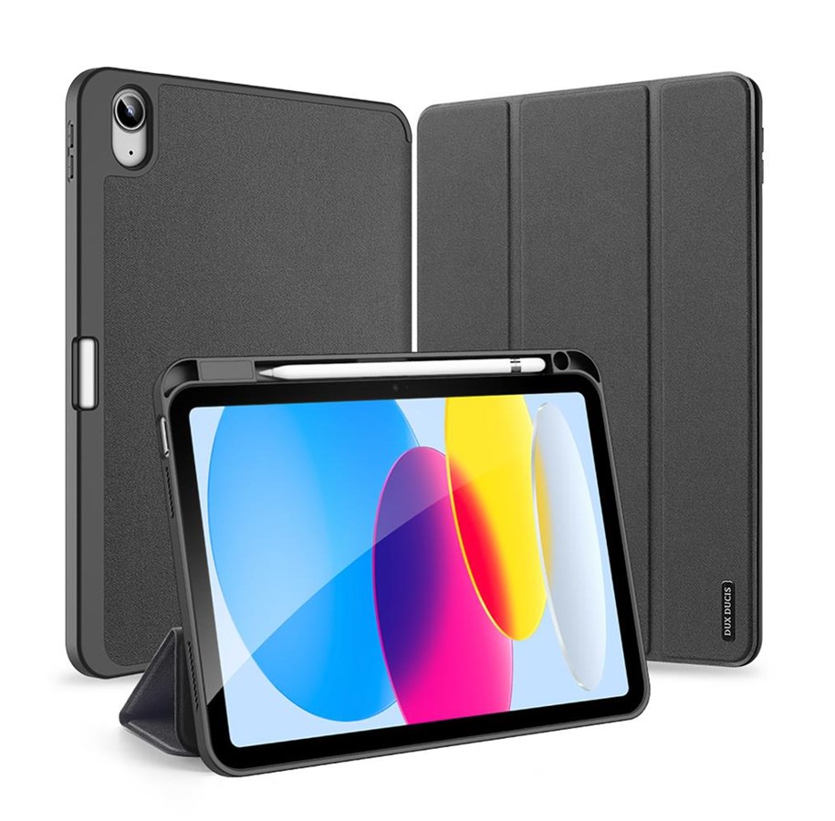 Tablet - pokrowce i etui - Dux Ducis Domo Case iPad 10.9" 2022 / iPad 11" 2025 Cover Smart Cover Stand Black - 6934913034132