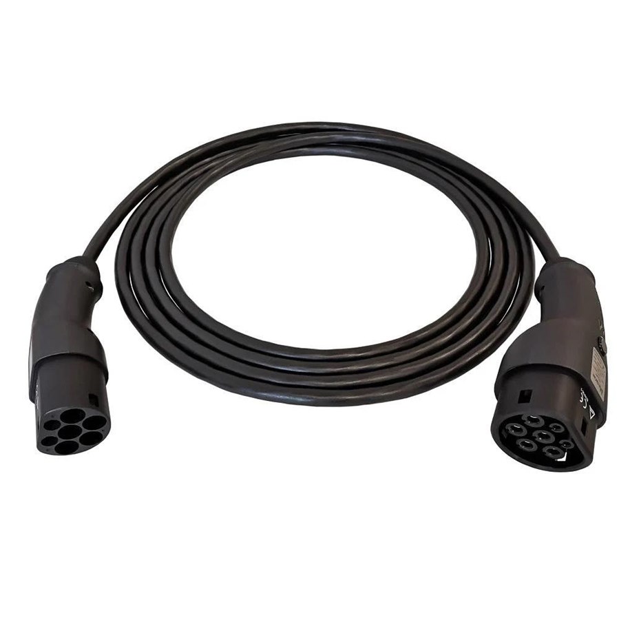Ladowanie samochodów elektrycznych - Metron Charging cable 32 A 22 kW 10 m with Tesla opening button - 90321