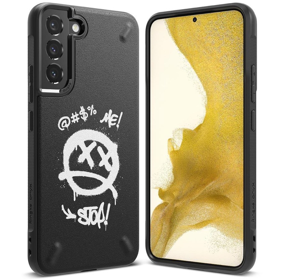 Telefon - Pokrowiec i etui - Ringke  Onyx Design Rugged Case Cover for Samsung Galaxy S22+ (S22 Plus) Black (Graffiti) () - 8809848206153
