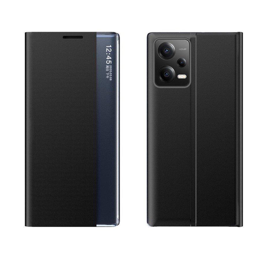Telefon - Pokrowiec i etui - Hurtel New Sleep Case Cover for Xiaomi Redmi Note 12 5G / Poco X5 5G Cover with Flip Stand Black - 9145576275870