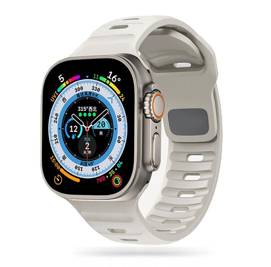 Smartwatch - akcesoria - Tech-Protect IconBand Line Strap for Apple Watch 4 / 5 / 6 / 7 / 8 / 9 / SE / Ultra 1 / 2 (42 / 44 / 45 / 49 mm) - Beige - 9490713935088