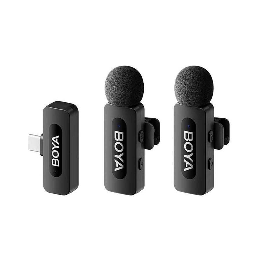 Mikrofon - BOYA BY-V20 V2.0 Wireless Microphones 2.4GHz - Black - BY-V20 V2.0