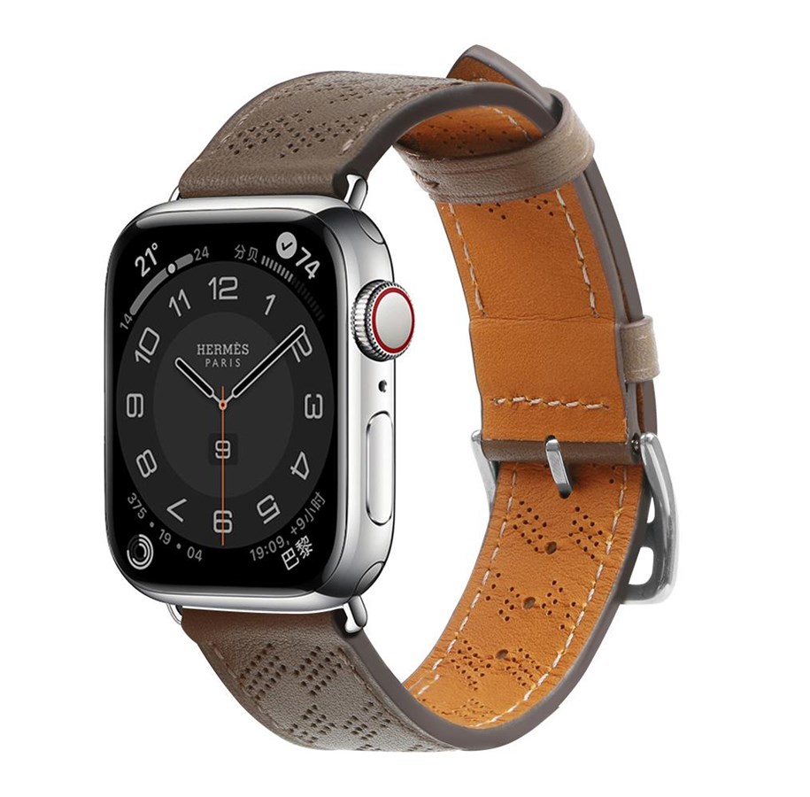 Smartwatch - akcesoria - Hurtel Strap Leather for Apple Watch 38 / 40 / 41 mm Band Bracelet - Dark Brown - 9145576276266