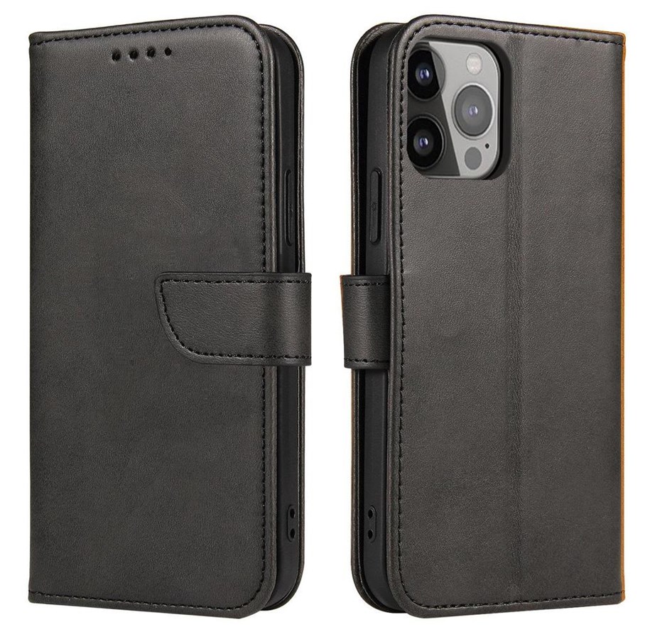 Telefon - Pokrowiec i etui - Hurtel Magnet Case Case for Realme C33 Flip Cover Wallet Stand Black - 9145576270370
