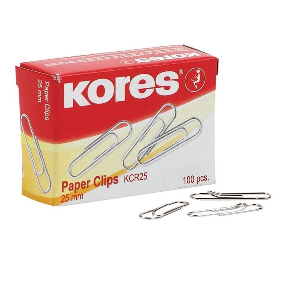 Akcesoria do biura - Kores - Paper Clips 25 mm – 100 pcs - 743010