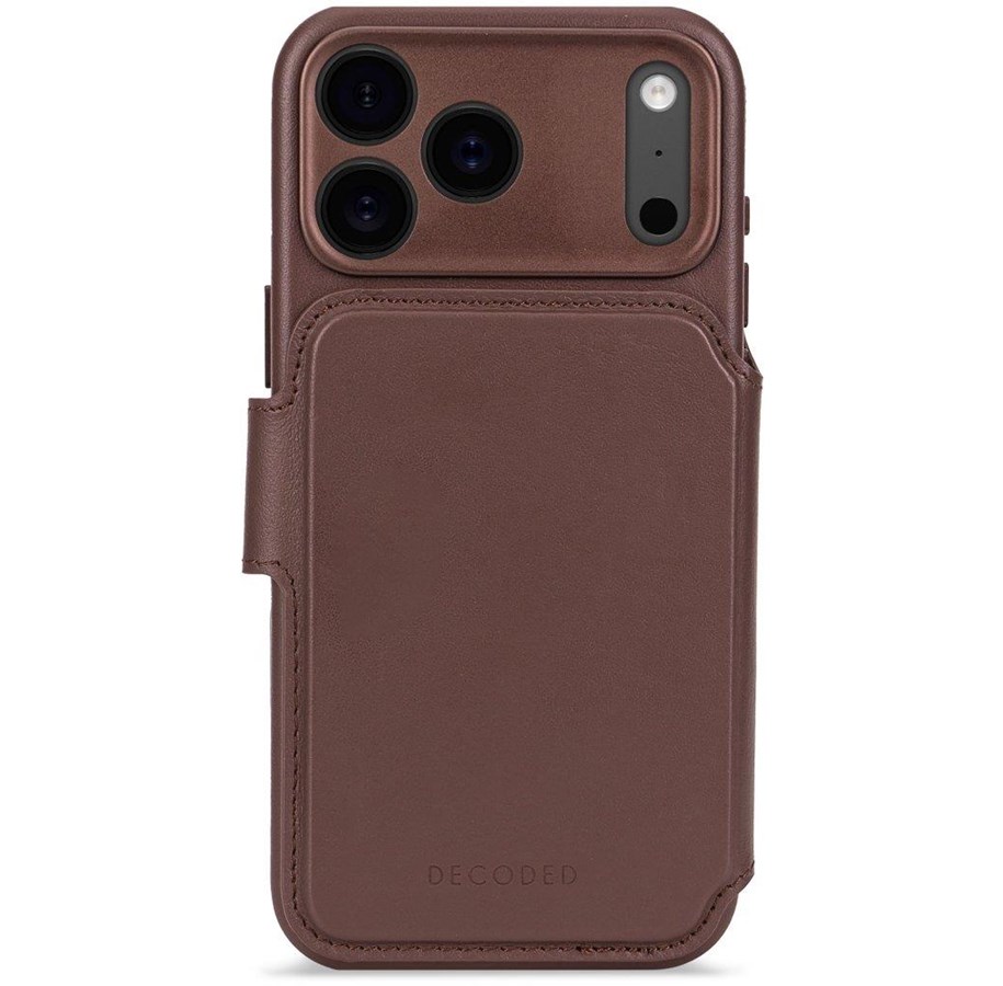 Telefon - Pokrowiec i etui - Decoded - Leather Detachable Wallet for iPhone 17 Pro - Chocolat Brown - D26IPO17PDW5CN
