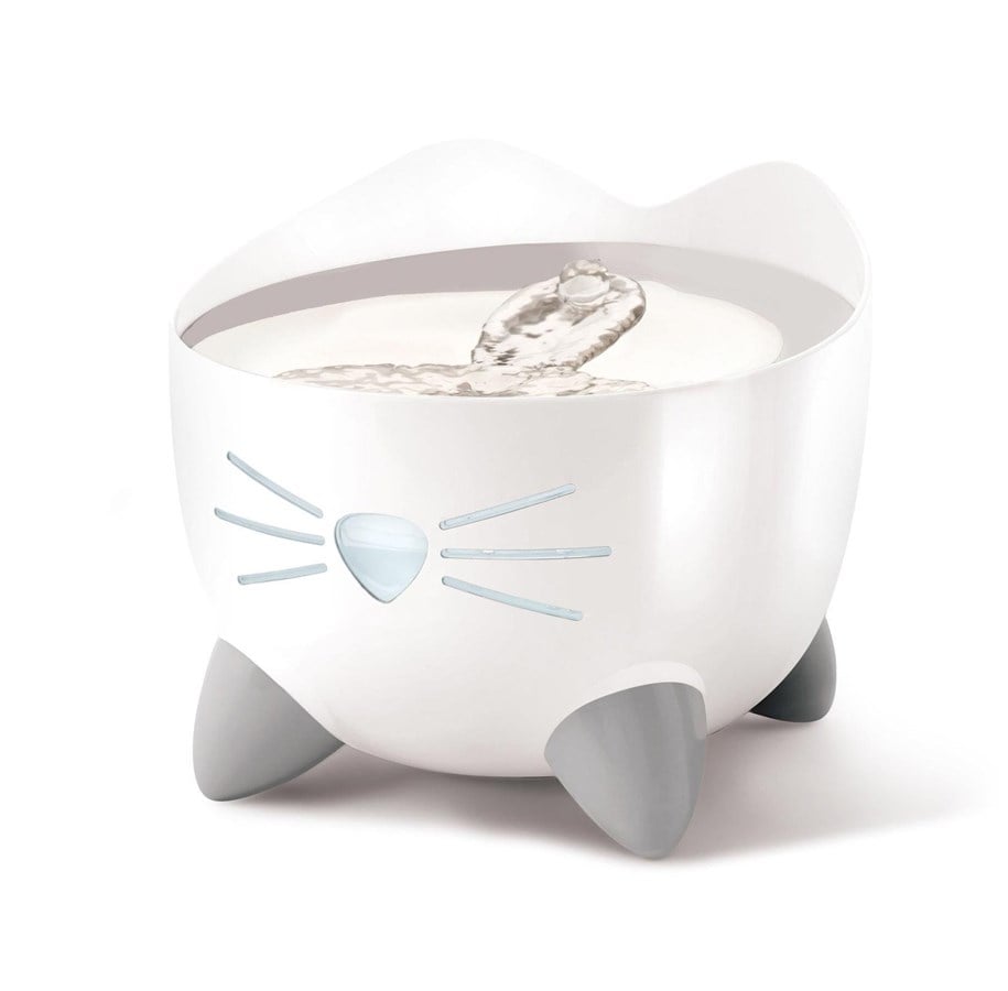 Koty - Catit Pixi Drinking Fountain White/Stainless Steel - 43720