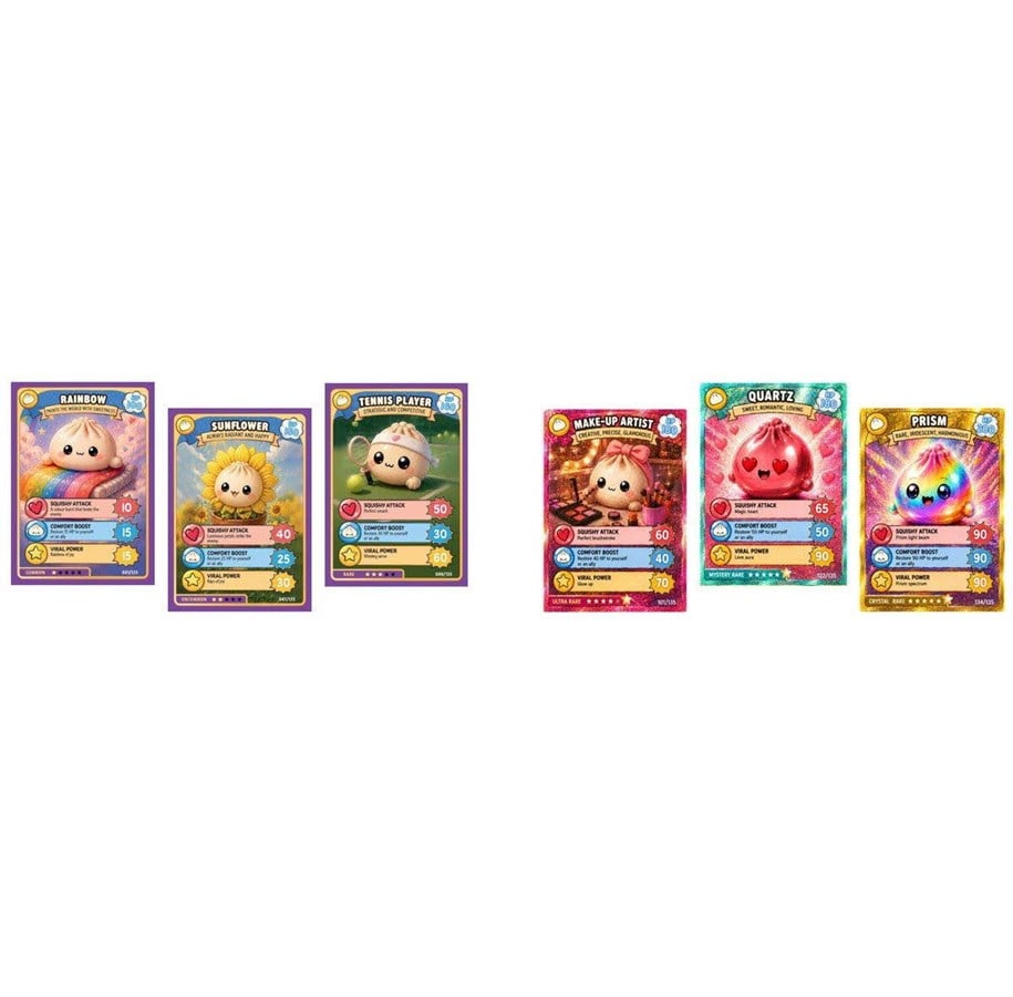 gry-planszowe-karciane-i-kosci - Squishy Dumplings Collectible Cards 5 Pack - assorted - SDUM-2026