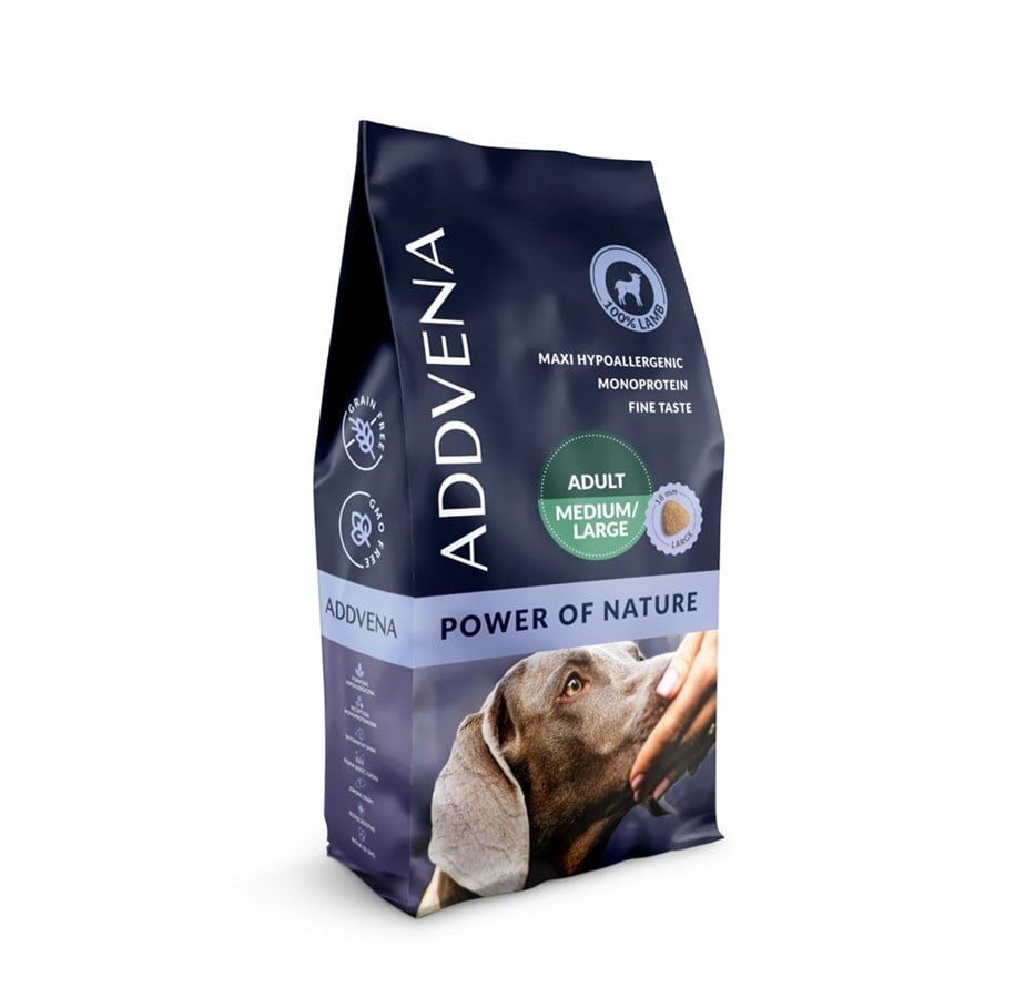Psy - ADDVENA Power of Nature Adult Medium/Large Jagnięcina - sucha karma dla psów - 10kg - 5906395581771