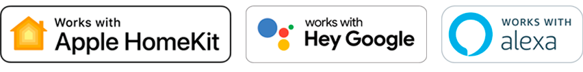 banner: HomeKit logo, Alexa logo, Google Assistant logo