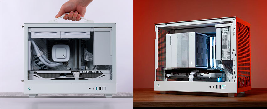 Obudowy PC DeepCool CH560 i CH780 z wentylatorami RGB i chłodzeniem wodnym AIO w kolorze czarnym i białym